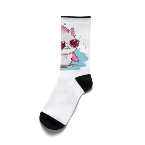 サングラスをかけているウーパールーパー Socks