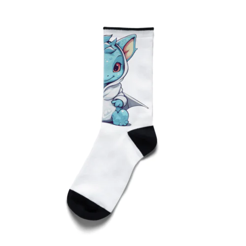 パーカーを着ているドラゴン Socks