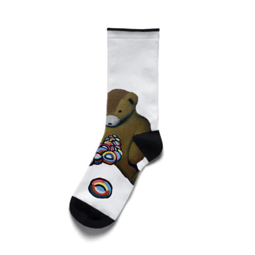 反省するクマさん Socks