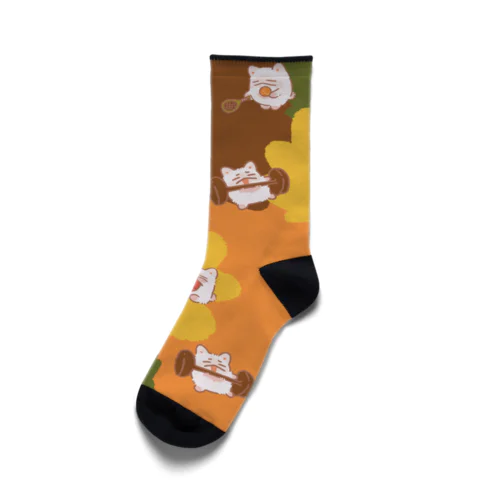 秋を楽しむこいぬ ( スポーツ ) Socks