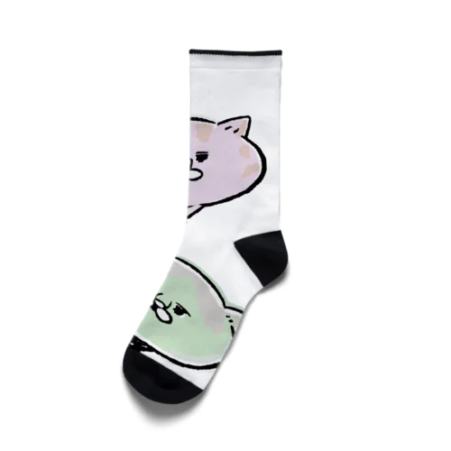 ２匹の猫（猫シリーズ） Socks