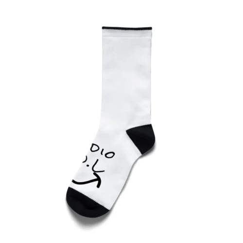 【手書き風ロゴフェイス】 Socks