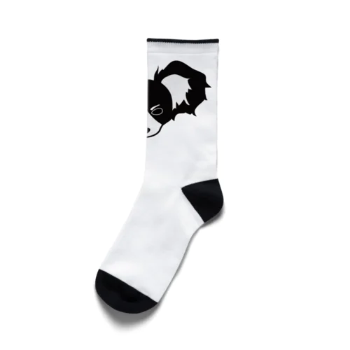 パピヨン（モノクロ） Socks