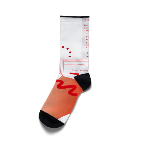 ０８３１（お野菜）赤 Socks