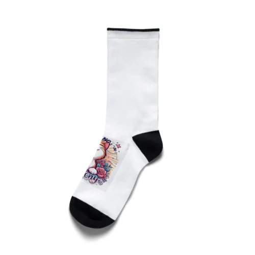 あくびにゃんこ Socks