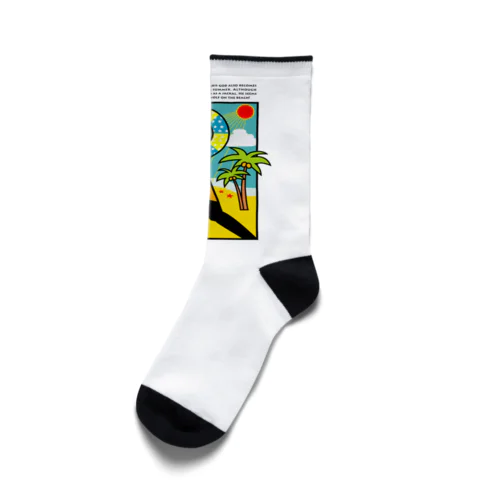 夏のアヌビス神 in the beach Socks