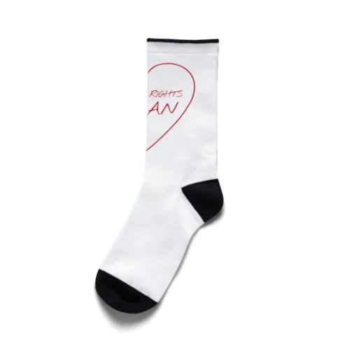 Animal Rights Vegan ハート(赤) Socks