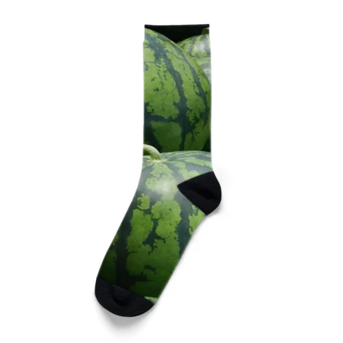 西瓜ゴロゴロクッション Socks