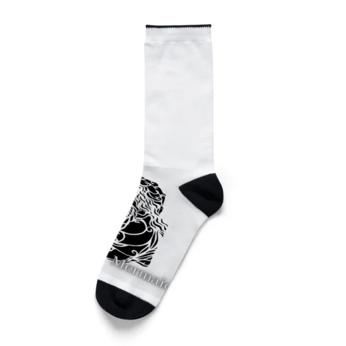 憂いの人魚姫、白 Socks