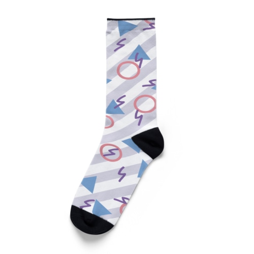 🔺🟣レトロパターン🟣🔺 Socks