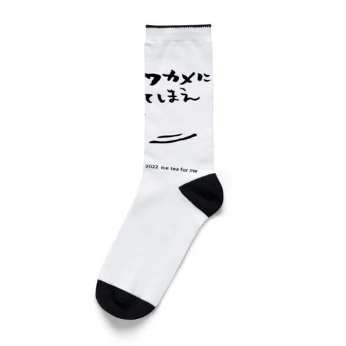 わかめに翻弄されるにゃざらしさん Socks