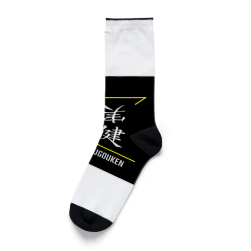 質実剛健(SHITSUJITSUGOUKEN)- 漢字ロゴデザイン（四字熟語） Socks