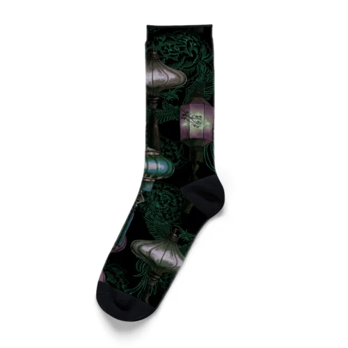 花鳥提灯柄BL Socks