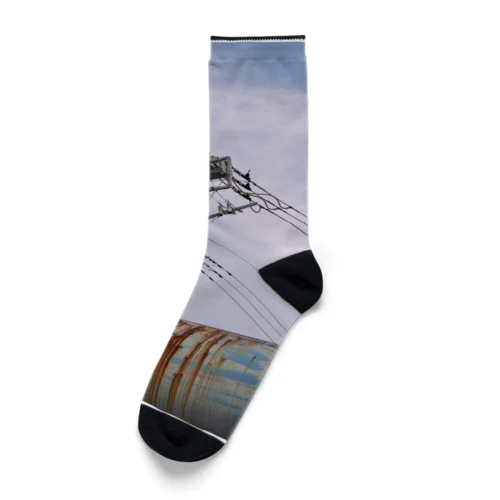 電信柱 T-shirt Socks