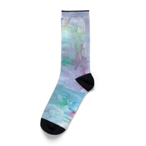 こっそりおはな　靴下ばーじょん(青) Socks