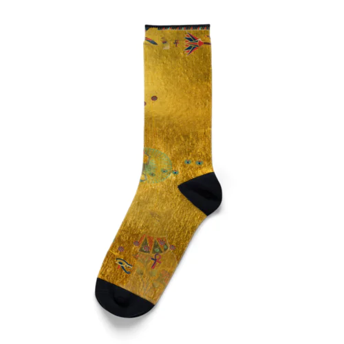 古代エジプト　K18ゴールドカラー　(スカラベ • バステト • ロータス) Socks