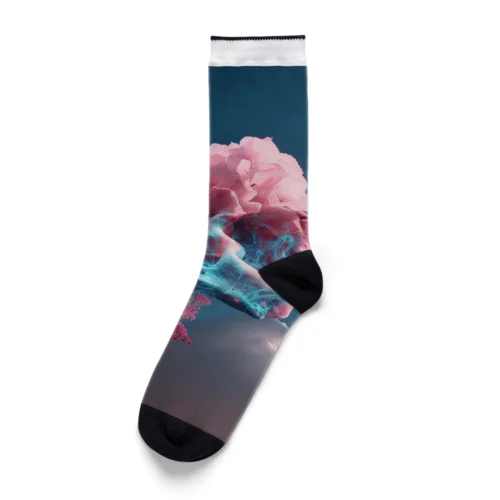 ネオンシティ シリーズ サンカヨウ Skeleton Flower Socks