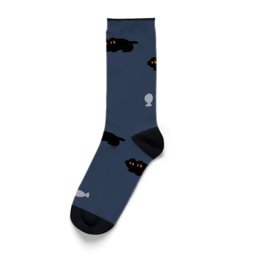 black cat*Night march* Socks