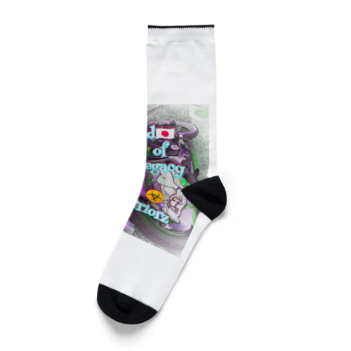 居眠りハーレー 転倒 Socks