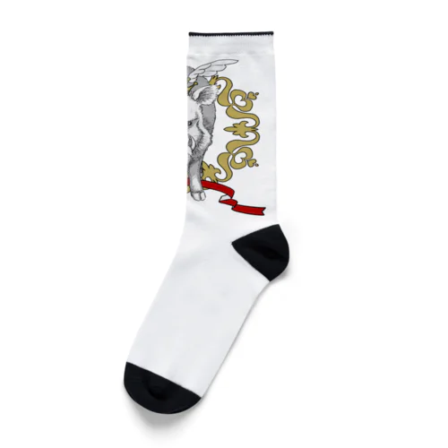 王冠イノシシ Socks