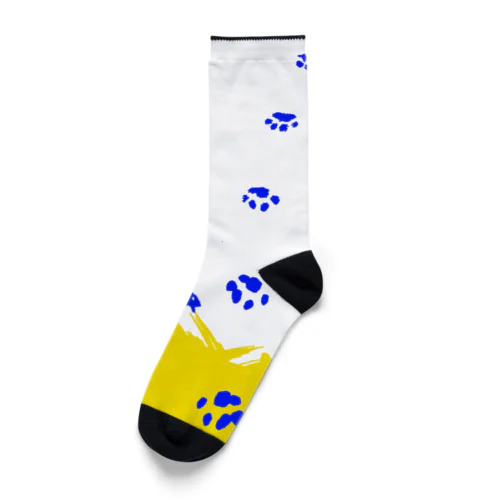 足跡(猫と鳥) Socks