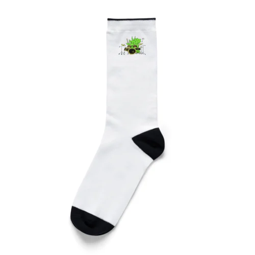 【DINOBAND】ドラムをたたくトリケラトプス Socks