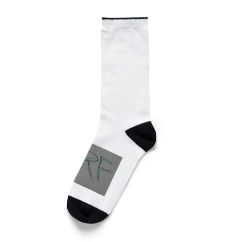 SURF 文字(青影) Socks