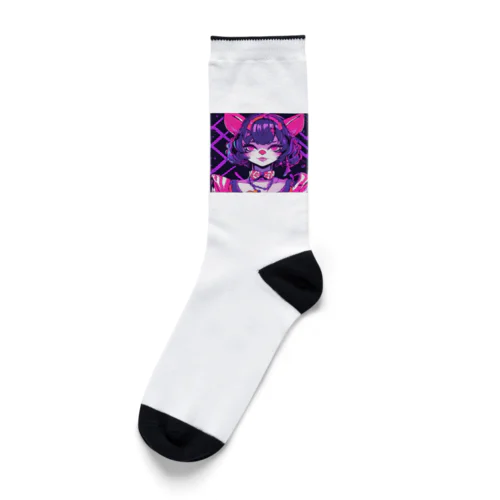 パンクビビッド・ピエロキャットレディ Socks