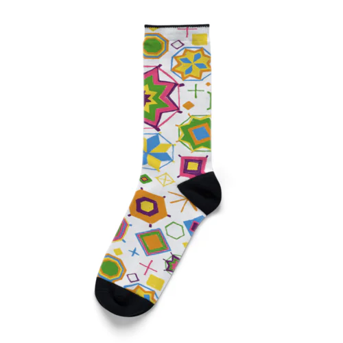 東南アジアのチャーム（モン族カラー・パターン） Socks
