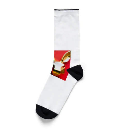 金運アップ　黄金の兎 Socks