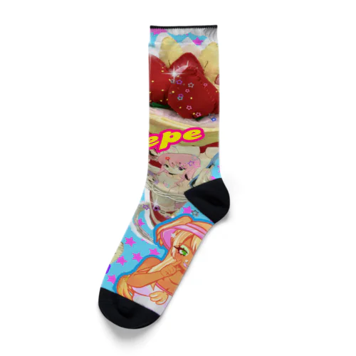 BIGクレープ　平成女児デザイン Socks