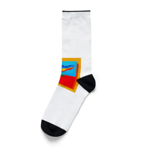 カラフルクロコダイル Socks