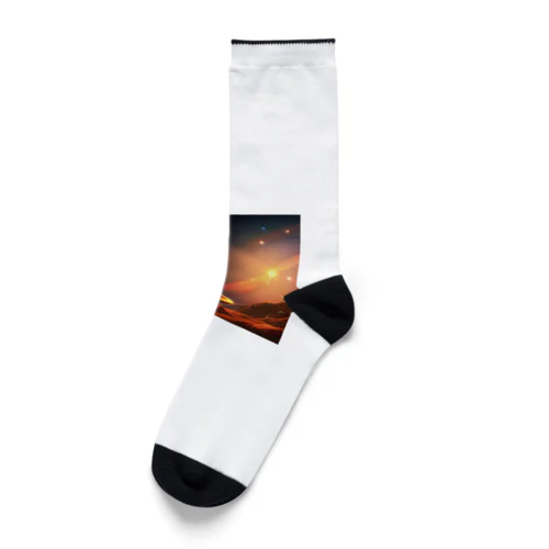 赤い美味しそうな宇宙 Socks