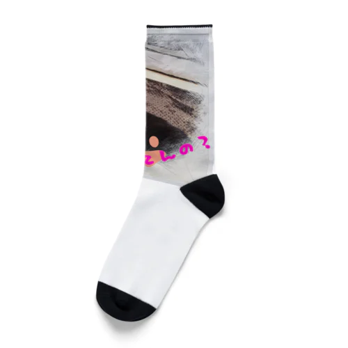 【黒猫あるくん】舐めてるグッズ Socks