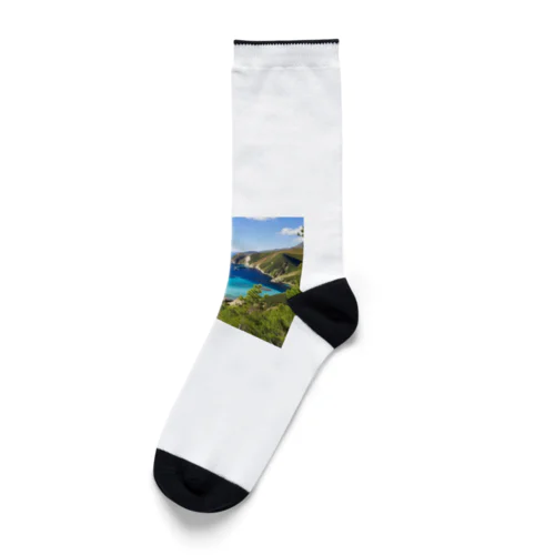 海辺で　ゆったり　バカンス Socks