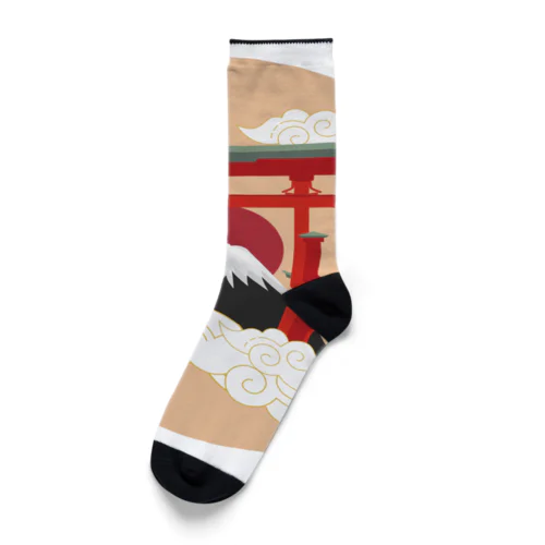 ニッポン レトロ調シンボル Socks