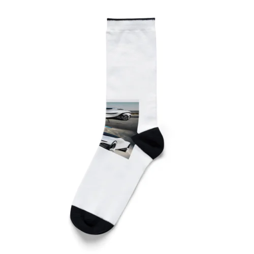 未来カーの写真風グッズ Socks