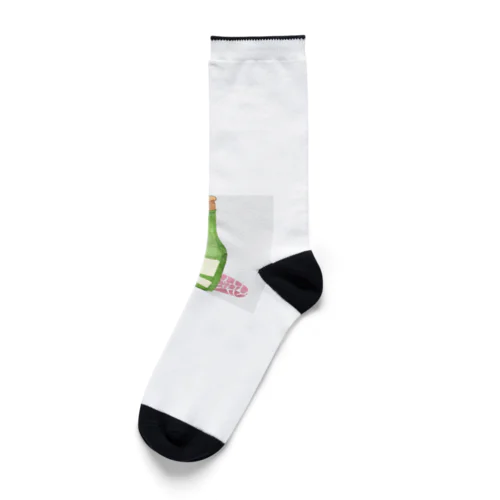 シンプルワインボトル Socks