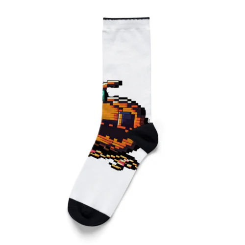 ドット絵のハロウィンかぼちゃのおばけ Socks