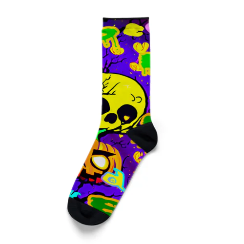 HAPPY HALLOWEEN TRICK OR TREAT Socks