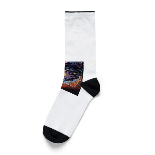 折り紙風宇宙1 Socks