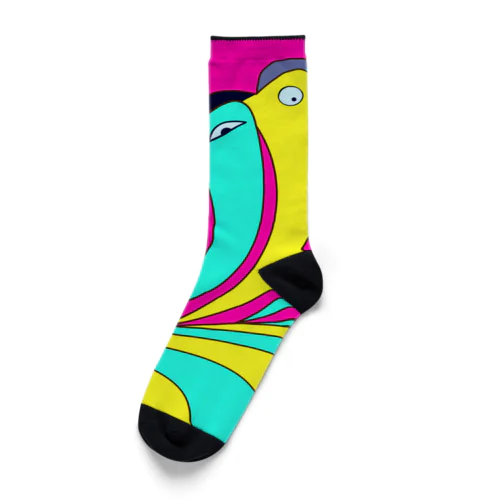 カラフラミンゴ_2 Socks