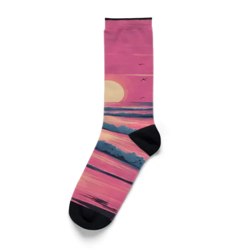 Tropical Beach Surfer Socks