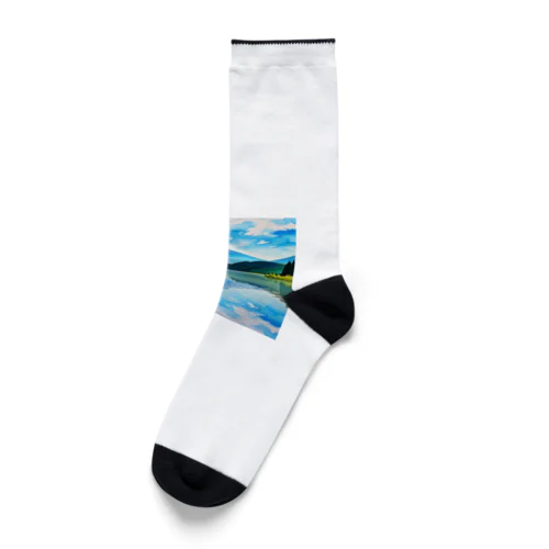 山中湖からの富士 Socks