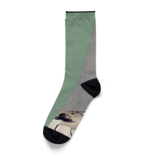 中竹、神坂雪佳、1909年　Ⅱ Socks