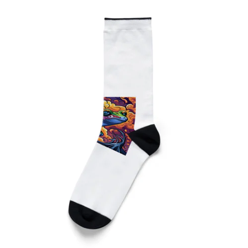 逞しいカエル Socks