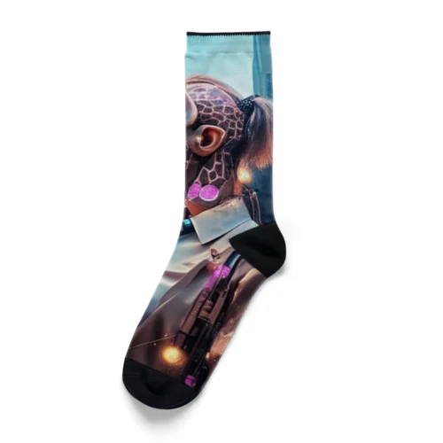 Cyberpunk giraffe Socks