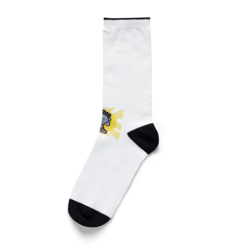 大仏の【るにょらくん】グッズ01施無畏印・与願印 Socks