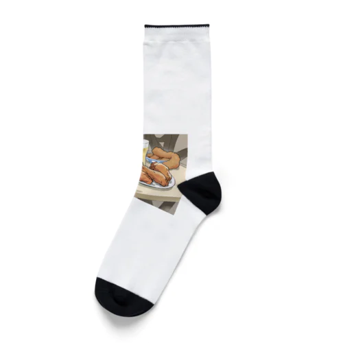 ビールには唐揚げ Socks