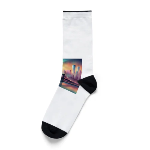 ニューヨークの幻想的風景のグッツ Socks